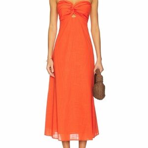 Lily dress Orange Strapless Dress